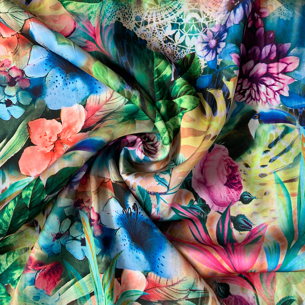 Aqua Floral – Watsons Fabrics